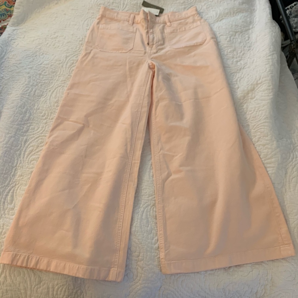 J. Crew Wide Leg Cropped Pants - Picture 4 of 8